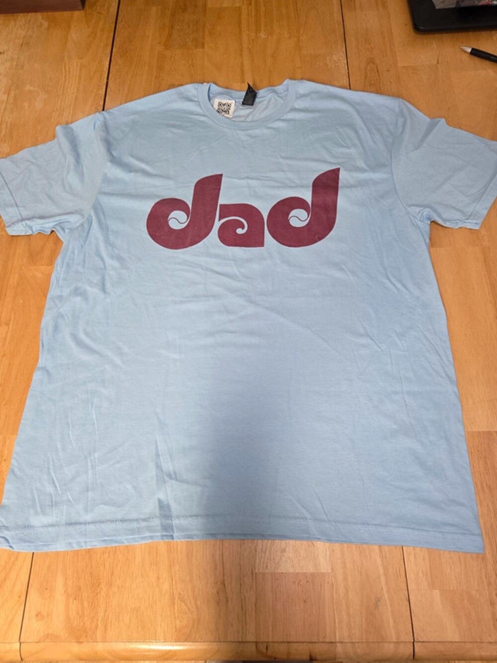 Dad Phillies Style T Shirt Blue Baseball Fan Graphic Tee XL Gildan Softstyle